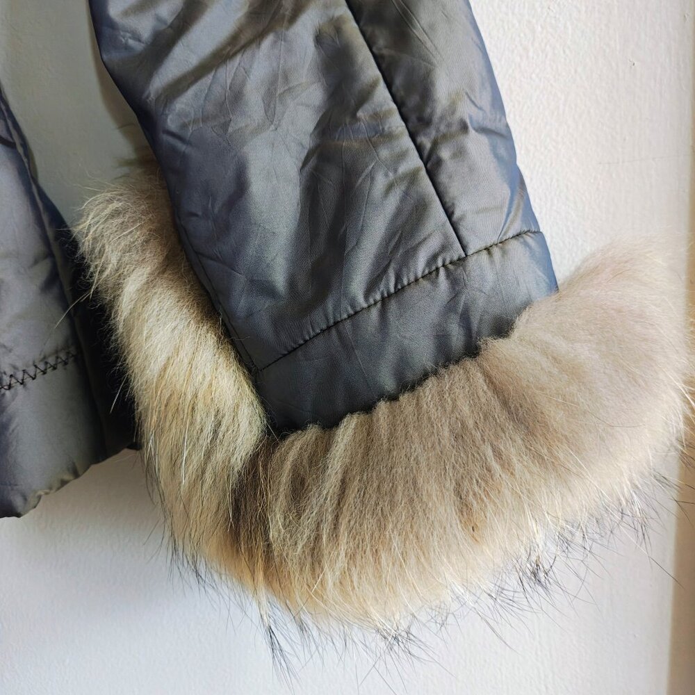 Vintage Fur Trimmed Belted Jacket - Picture 9 of 14